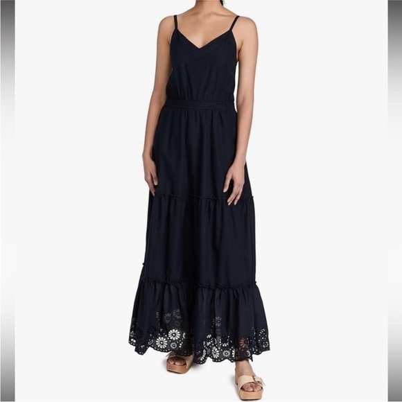Splendid- Kora Eyelet Dres in Dark Blue Size S - Picture 1 of 13